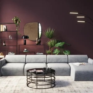 KARE Design Hoekbank Lucca Grey Right 331cm