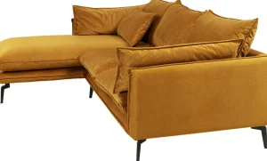 KARE Design Hoekbank Monza Left Velvet Curry 296cm