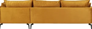 KARE Design Hoekbank Monza Right Velvet Curry 296cm