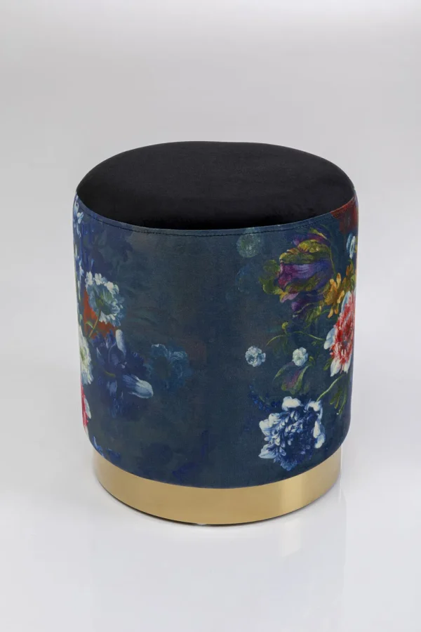 KARE Design Kruk Cherry Flower Black Brass Ø32cm