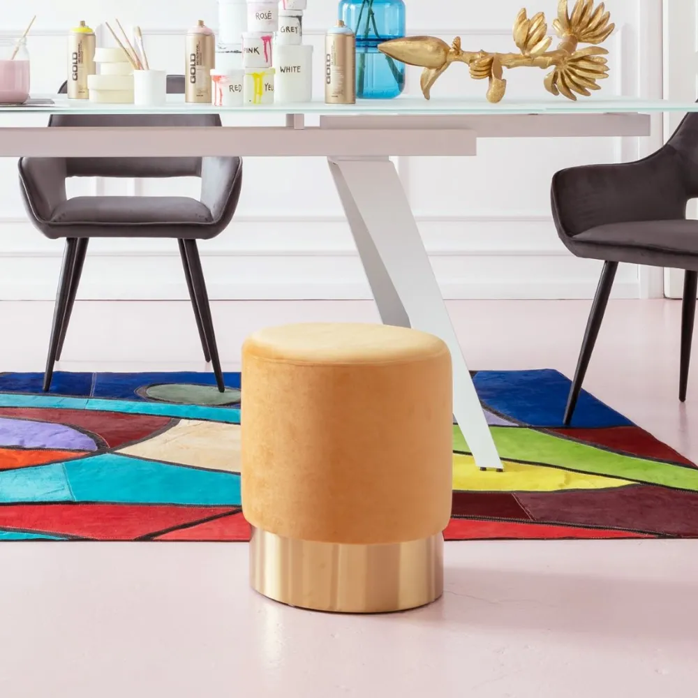 kruk_cherry_oranje_messing_cm_0.webp KARE Design Kruk Cherry Oranje Messing Ø35cm