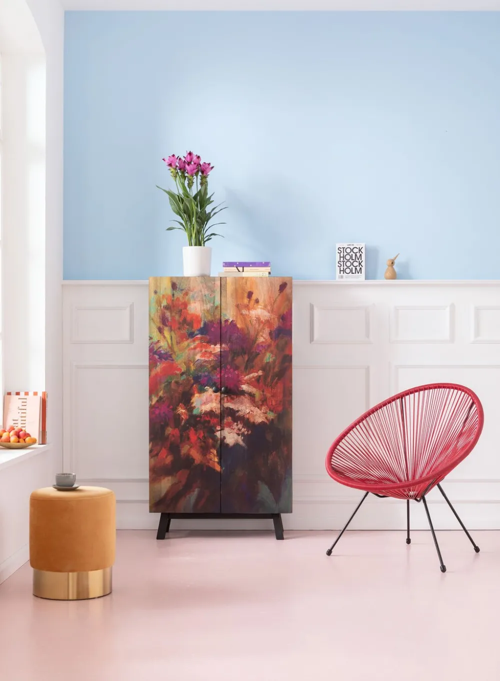 kruk_cherry_oranje_messing_cm_4.webp KARE Design Kruk Cherry Oranje Messing Ø35cm