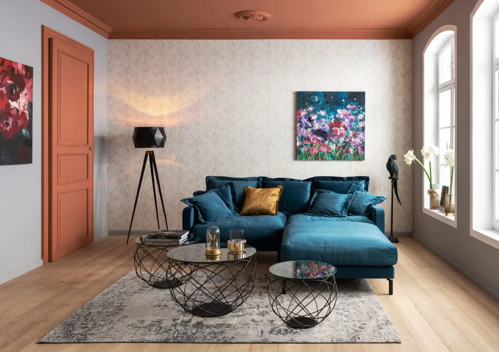 kruk_lullaby_petrolblauw_5.webp KARE Design Kruk Lullaby Petrol-Blauw