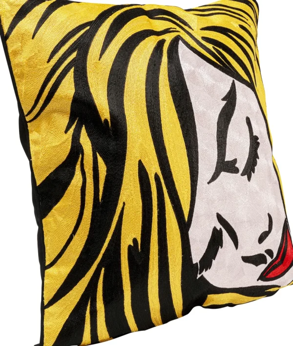 KARE Design Kussen Art Line Comic Lady 50x50cm