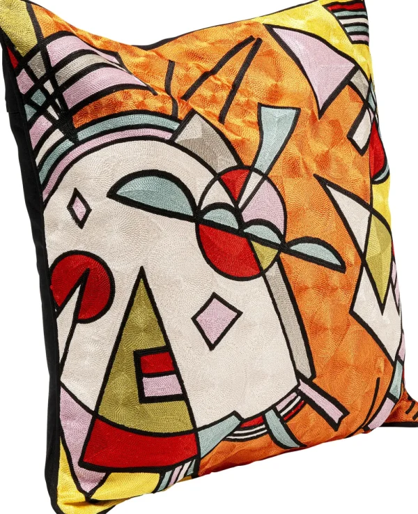KARE Design Kussen Art Line Oranje 50x50cm