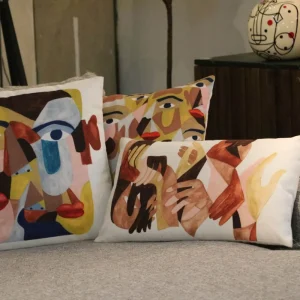 KARE Design Kussen Artistic Faces 45x45cm