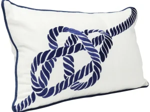 KARE Design Kussen Classy Knot White 28x50