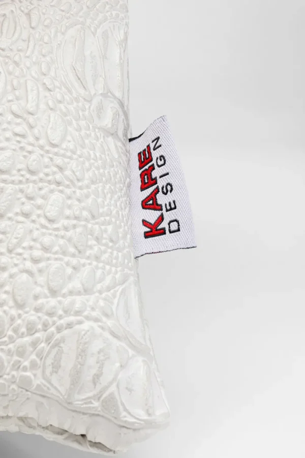 KARE Design Kussen Croco Wit 40x40cm