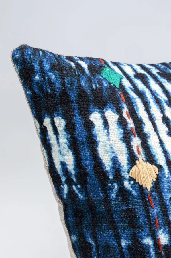 KARE Design Kussen Desna Patchwork Blue 60x35cm