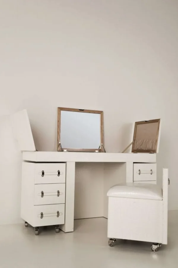 KARE Design Make-up Tafel Diva Croco Wit