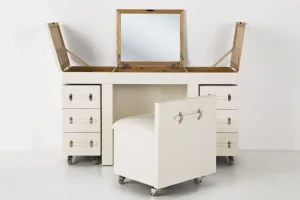 KARE Design Make-up Tafel Diva Croco Wit