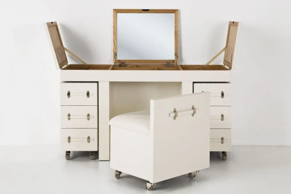 makeup_tafel_diva_croco_wit_2.webp KARE Design Make-up Tafel Diva Croco Wit