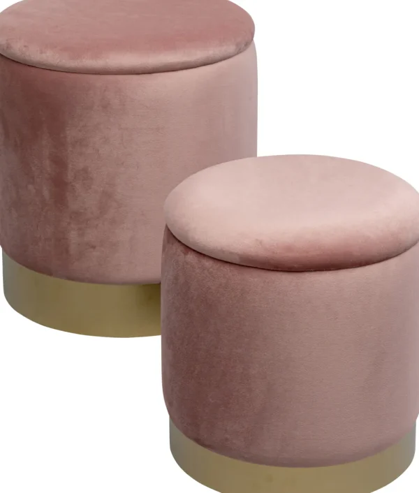 KARE Design Poef Cherry Storage Mauve Brass (2/set)