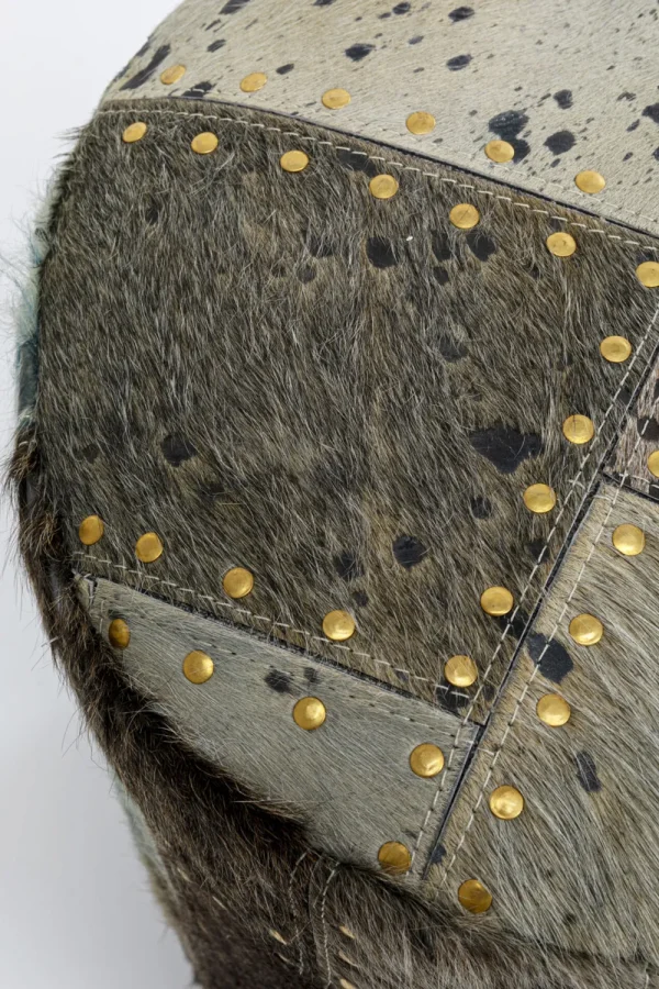 KARE Design Poef Squares Grijs Ø35cm