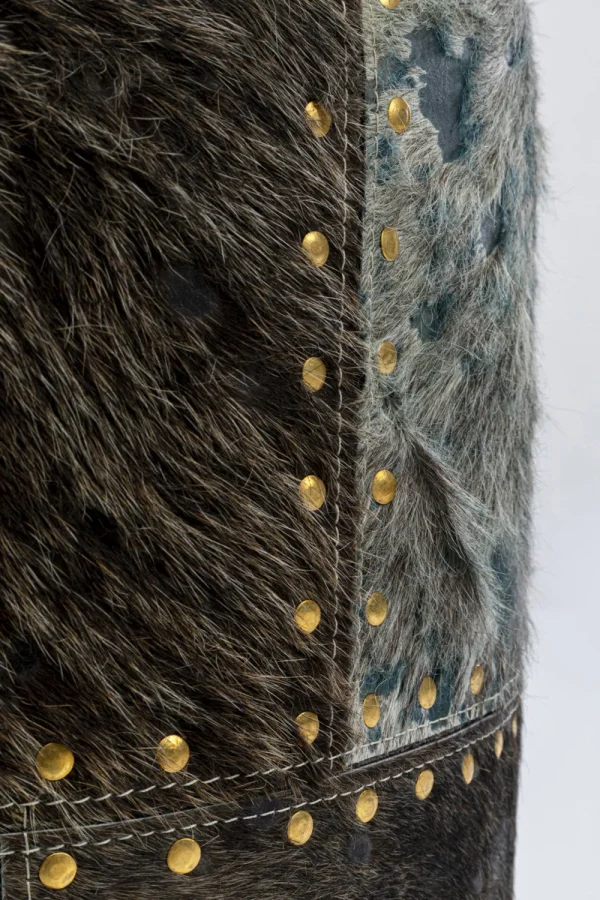 KARE Design Poef Squares Grijs Ø35cm