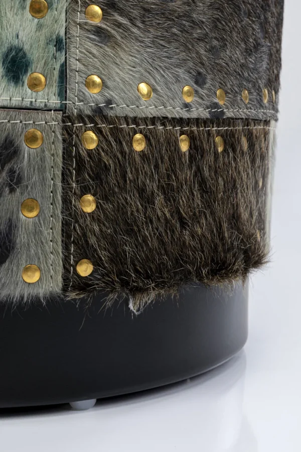 KARE Design Poef Squares Grijs Ø35cm