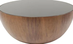 KARE Design Salontafel Tear Drups Walnoot Ø80cm