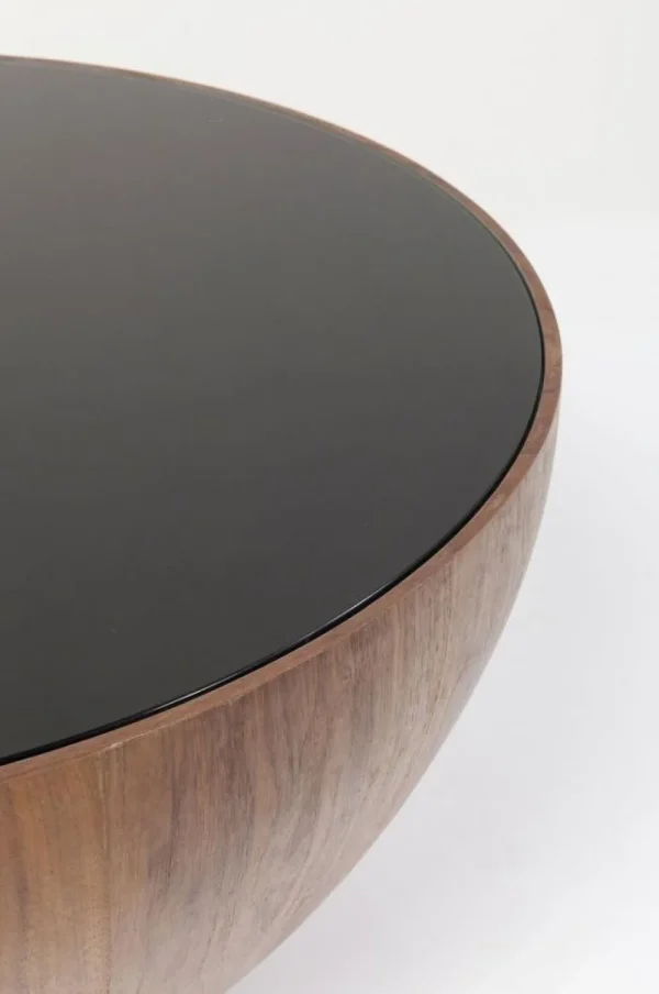 KARE Design Salontafel Tear Drups Walnoot Ø80cm