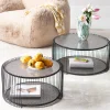 KARE Design Salontafel Wire Double Bubble Black (2/set)