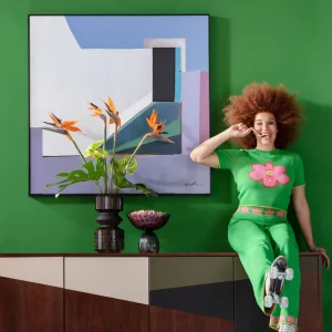 KARE Design Schilderij Abstract Shapes Purple 113x113cm