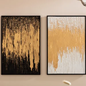 KARE Design Schilderij Abstract Zwart 80x120cm