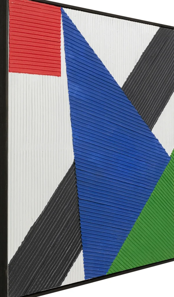 KARE Design Schilderij Art Triangles Blue 100x100cm