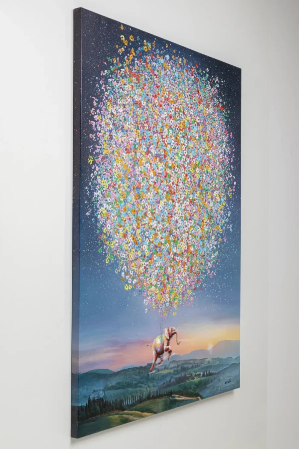 KARE Design Schilderij Flying Elephant At Night 120x160cm