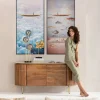 KARE Design Schilderij Met Lijst Cloud Boat 60x120cm