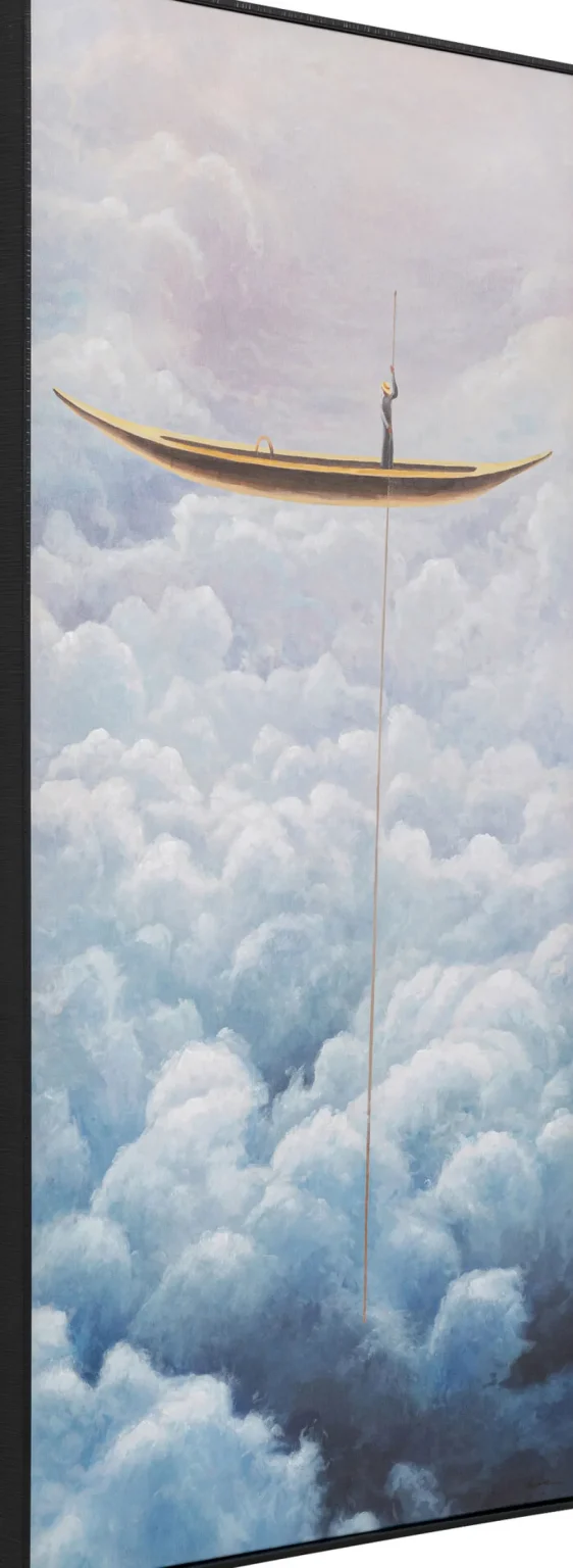 KARE Design Schilderij Met Lijst Cloud Boat 60x120cm