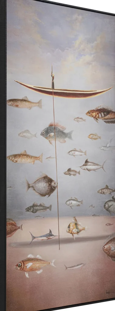 KARE Design Schilderij Met Lijst Cloud Fisherman Boat 60x120cm