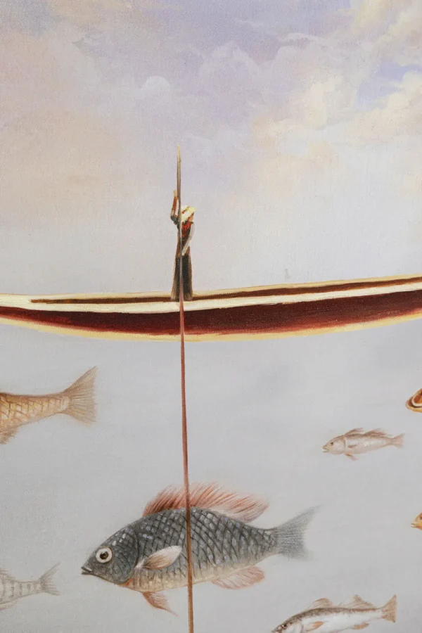 KARE Design Schilderij Met Lijst Cloud Fisherman Boat 60x120cm