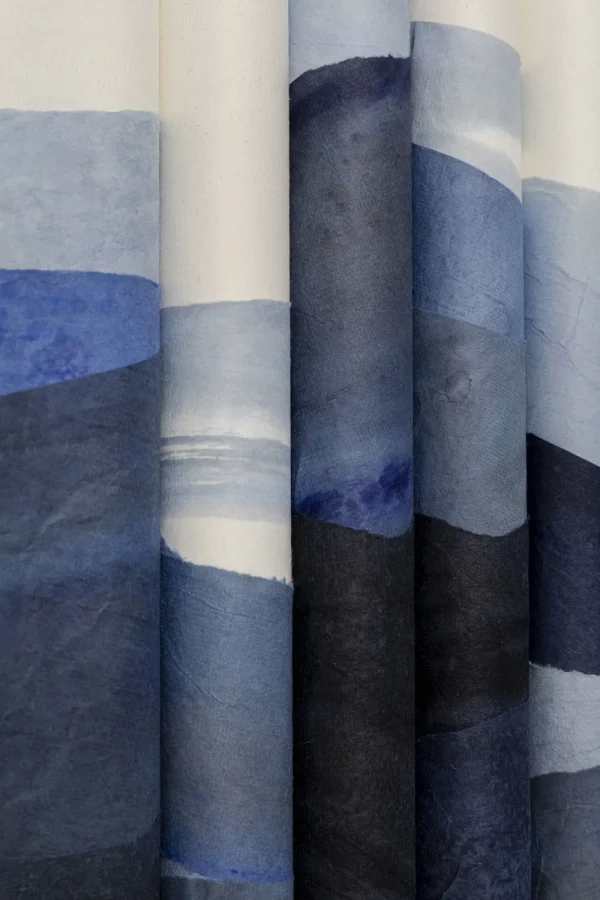 KARE Design Schilderij Shadow Skyline Blue 160x60cm