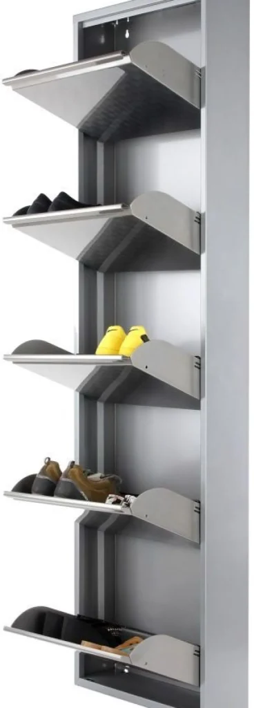 KARE Design Schoenenkast Caruso 5 Silver Brushed (MO)