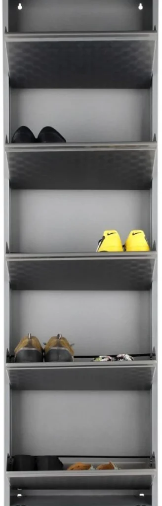 KARE Design Schoenenkast Caruso 5 Silver Brushed (MO)