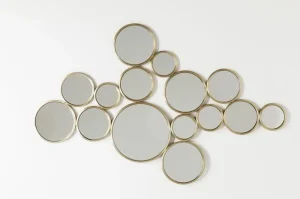 KARE Design Spiegel Bubbles Messing 138x93cm