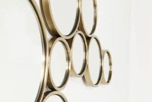 KARE Design Spiegel Bubbles Messing 138x93cm