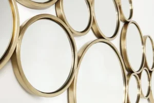 KARE Design Spiegel Bubbles Messing 138x93cm