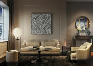 KARE Design Spiegel Curve Rond Roestvrij Staal Ø100cm