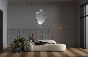 KARE Design Spiegel Hologram Zilver 117x68cm