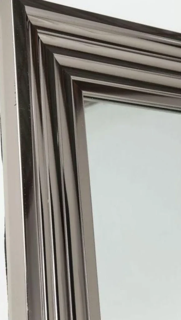 KARE Design Spiegel Met Lijst Zilver 55x180cm