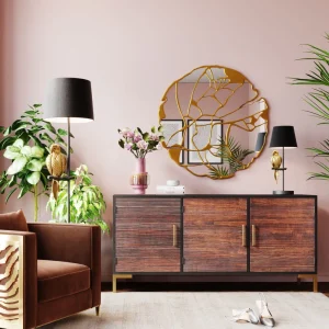 KARE Design Spiegel Pieces Goud Ø100cm