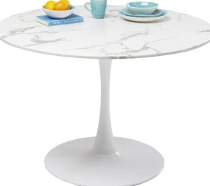 KARE Design Tafel Veneto Marmer Wit Ø110cm