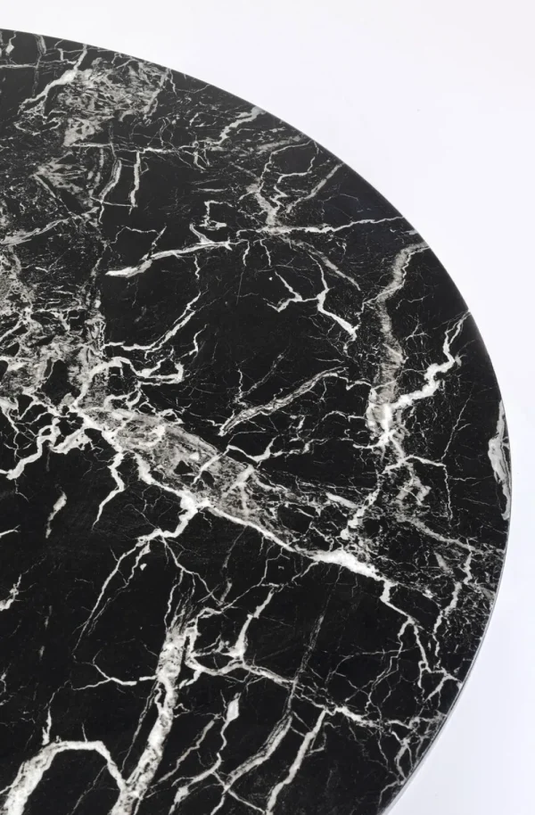 KARE Design Tafel Veneto Marmer Zwart Ø110cm