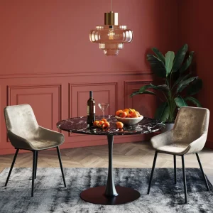 KARE Design Tafel Veneto Marmer Zwart Ø110cm