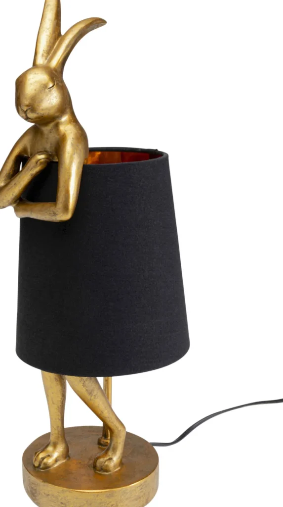 KARE Design Tafellamp Animal Rabbit Gold/Black 50cm