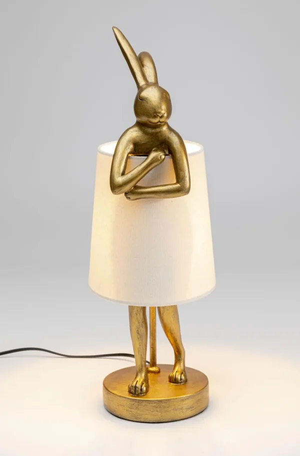 KARE Design Tafellamp Animal Rabbit Gold/White 50cm