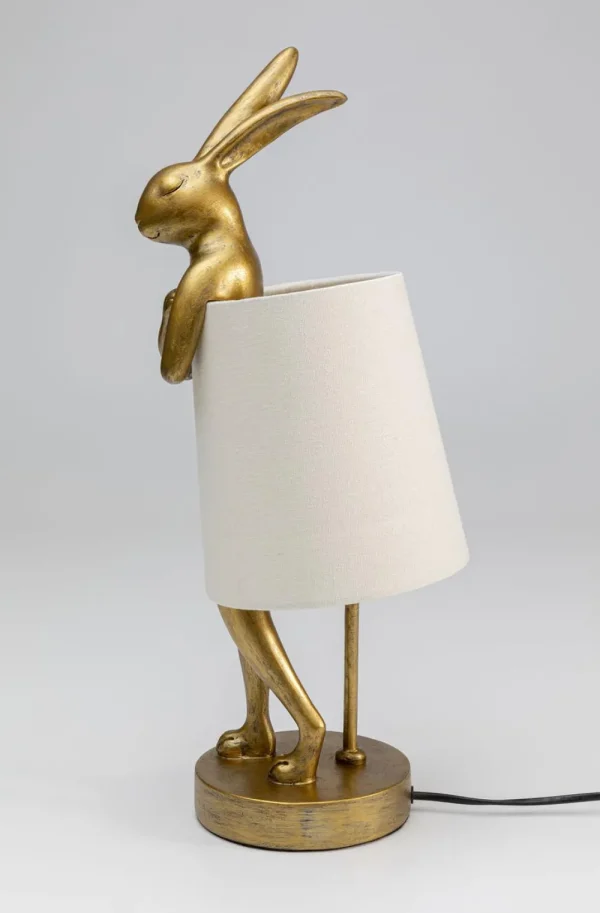 KARE Design Tafellamp Animal Rabbit Gold/White 50cm