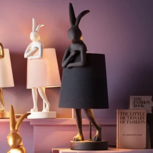 KARE Design Tafellamp Animal Rabbit Matt Black 68cm