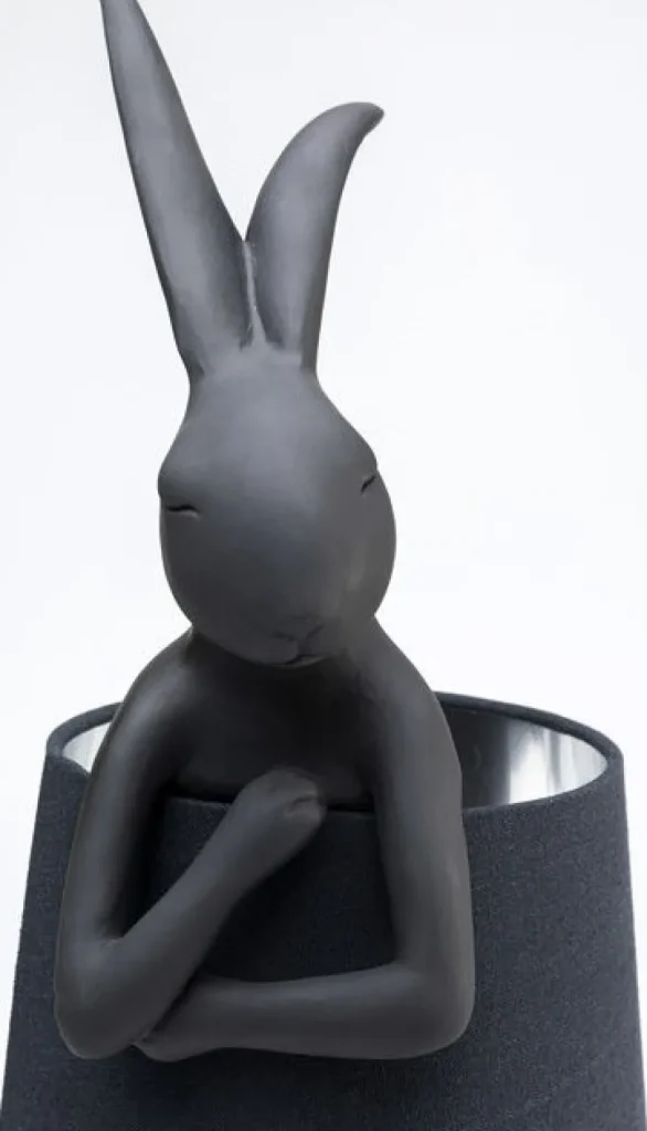 KARE Design Tafellamp Animal Rabbit Matt Black 68cm