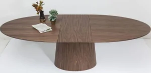 KARE Design Uitschuiftafel Benvenuto Walnoot 200(50)x110cm